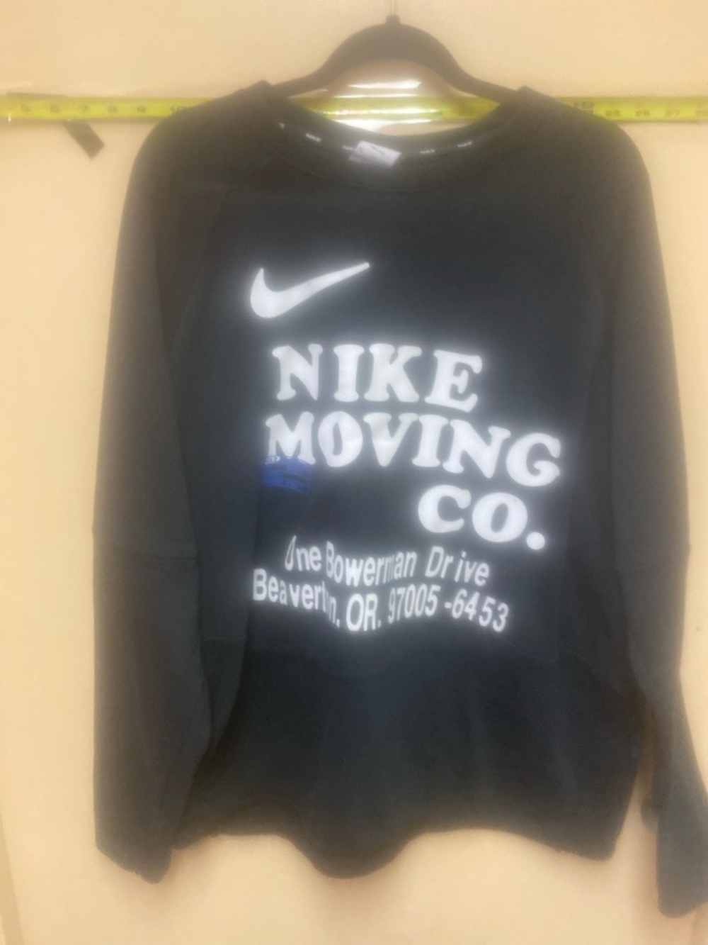 Nike Black Sweatshirt with White Logo and Text